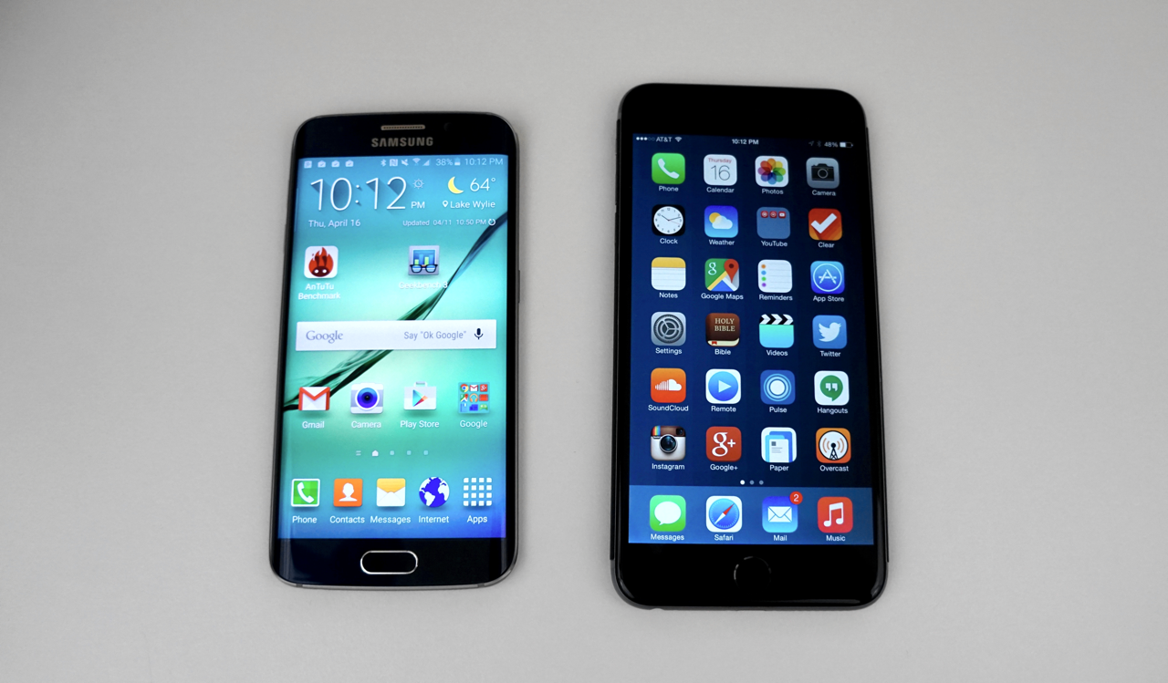 binding wet semester Galaxy S6 Edge vs iPhone 6 Plus | Zollotech