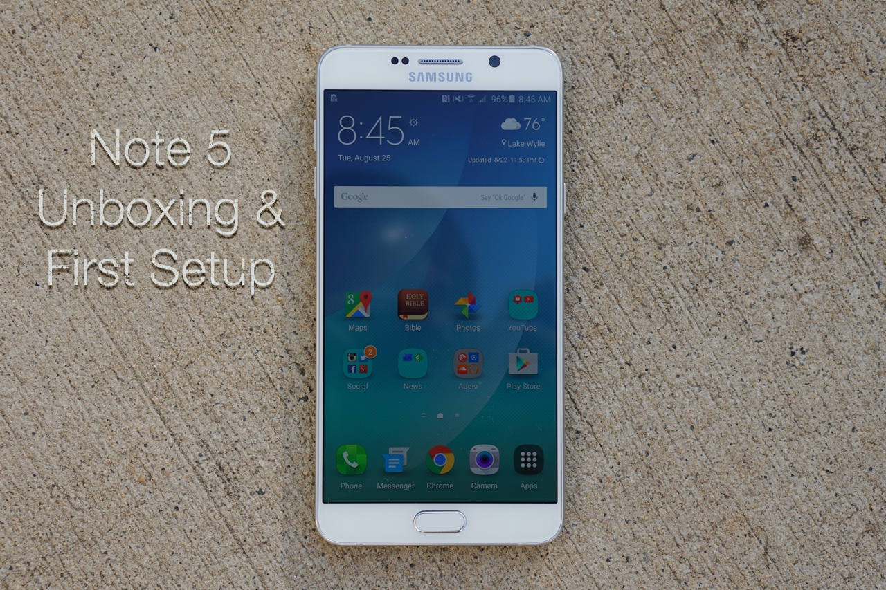 Samsung Galaxy Note 5 Unboxing and Setup