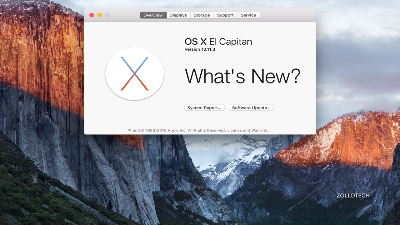 OS X El Capitan 10.11.3 – What’s New?