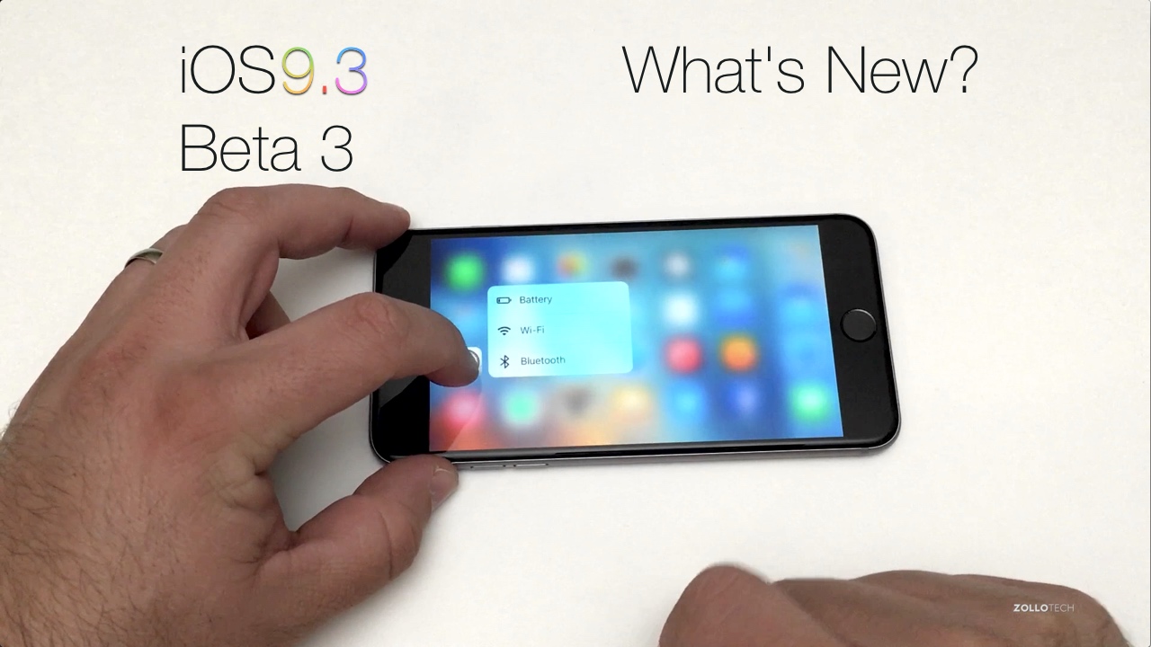iOS 9.3 Beta 3 – What’s New?