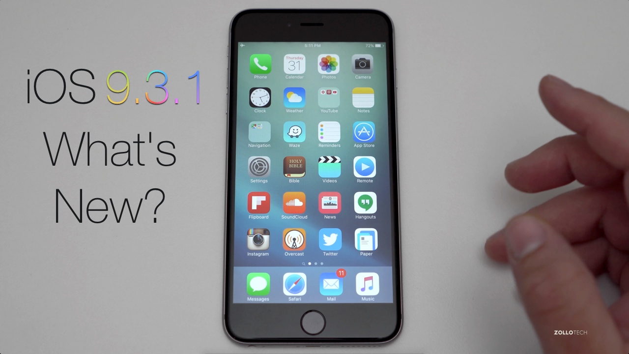 iOS 9.3.1 – What’s New?